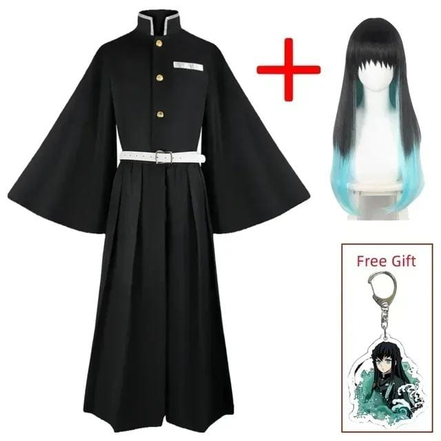 2026Aime Costume Cosplay Uniforme Cosplay Kisatsutai Perruque Costume d'Halloween M black