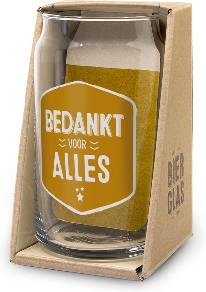 Bierglas Bedankt voor alles.