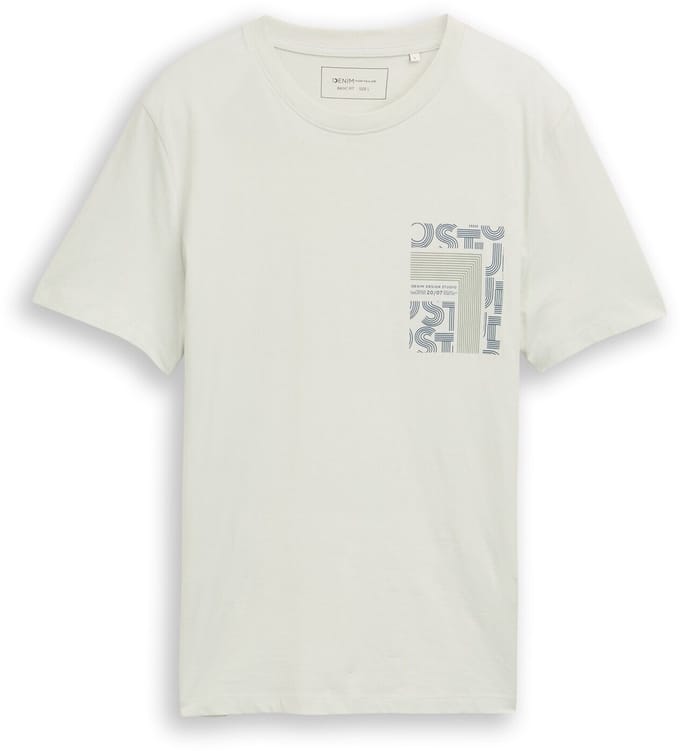 Tom Tailor Denim - T-shirt met print - Maat XS - frozen light mint