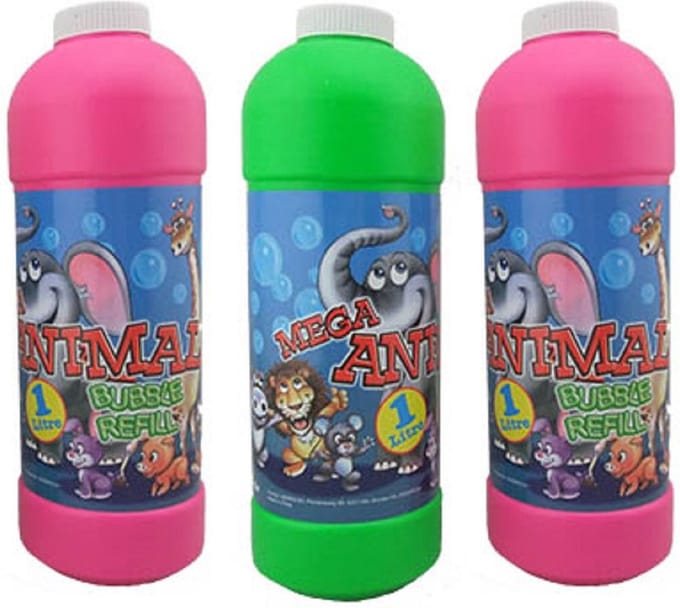 Bellenblaas mix navulling - 3x - 1 liter/1000 ml - bubbels maken