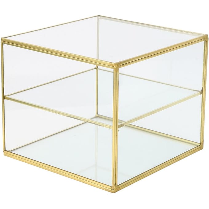 Boîte de rangement multifonction pour cosmétiques de bureau, organisateur de papeterie avec 2 compartiments beige