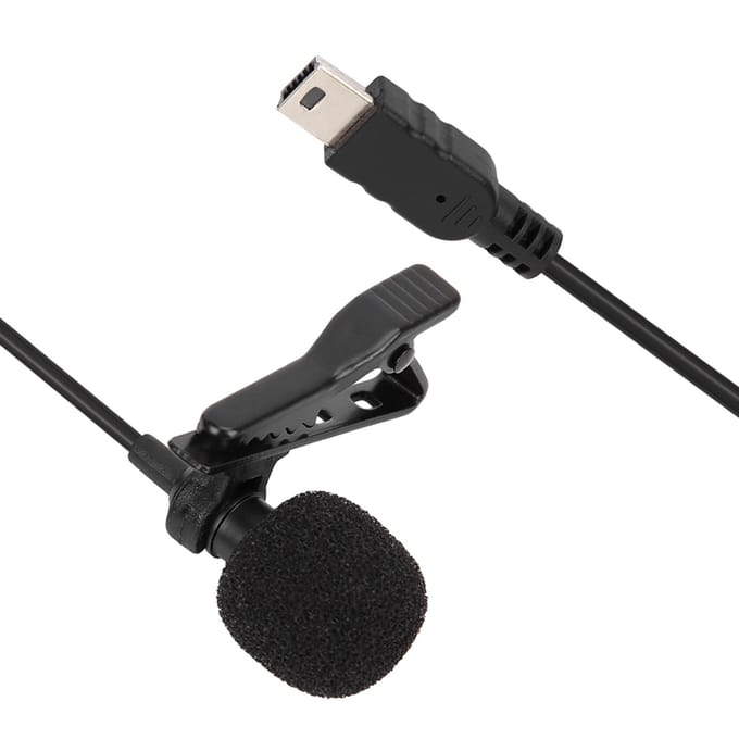 Mini USB Stereo Externe Microfoon Professionele Microfoon met Clip voor GoPro Hero 3 / 3+ / 4