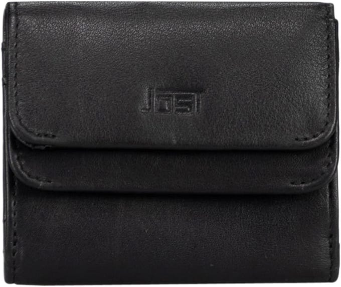 JOST Leren portemonnee Odense Wallet Black zwart