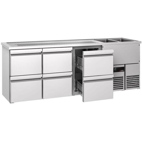 GGM Gastro Biertheke PREMIUM - 2500x700mm - 6 Schubladen