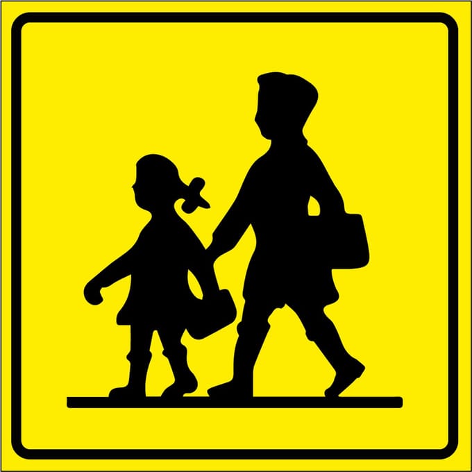 Schoolbus sticker 200 x 200 mm