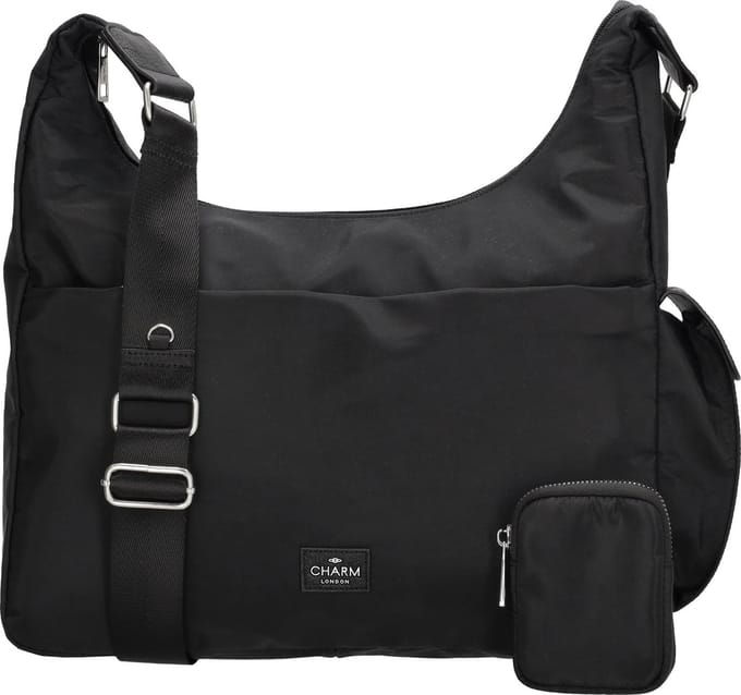 Charm London Odeon Schoudertas met Handige Etui - Zwart