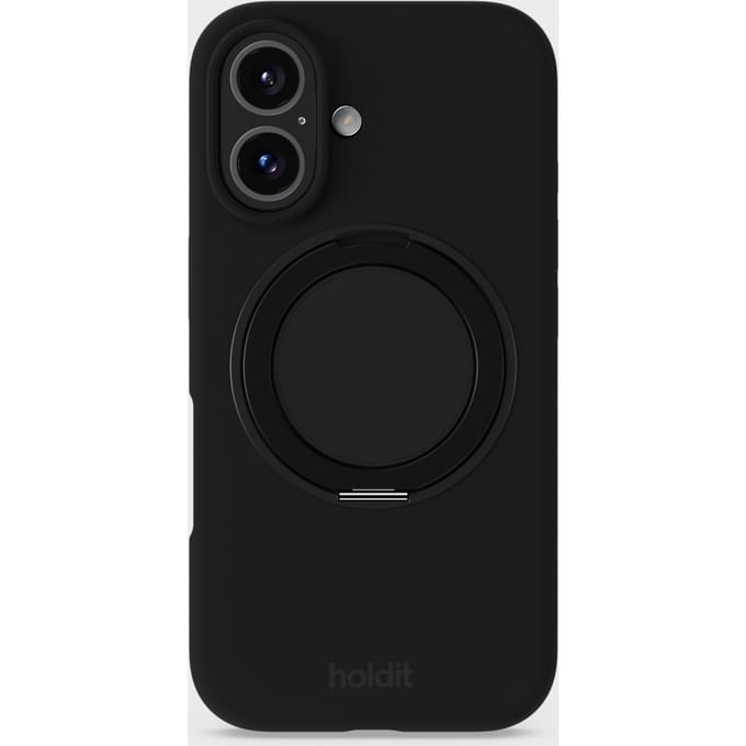 Silicone Stand Case Black iPhone 16