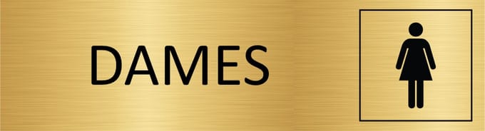 CombiCraft deurbordje Dames in goud met tape - 165 x 45 mm