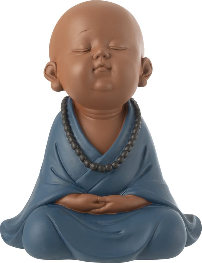 J-Line figuur Monnik Zen - polyresin - blauw - large