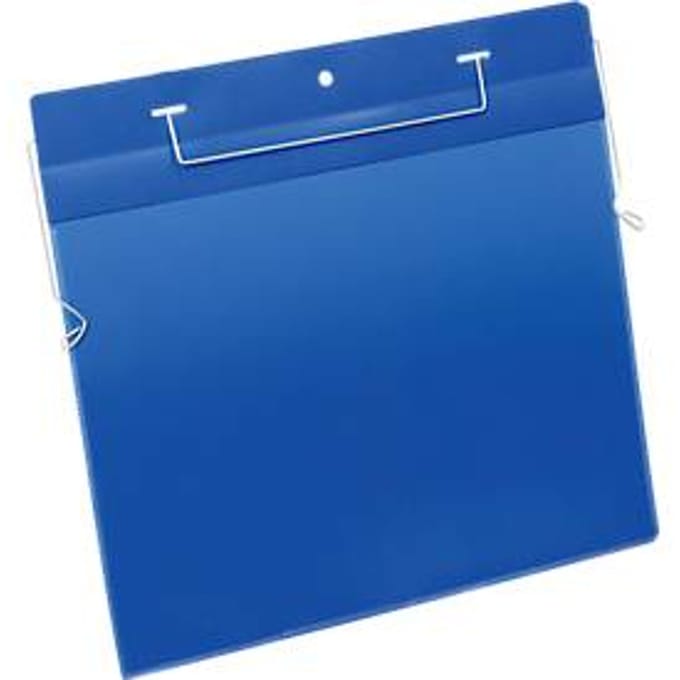 Documententassen met draadbeugel, B 297 x H 210 mm (A4 liggend), 50 st., blauw