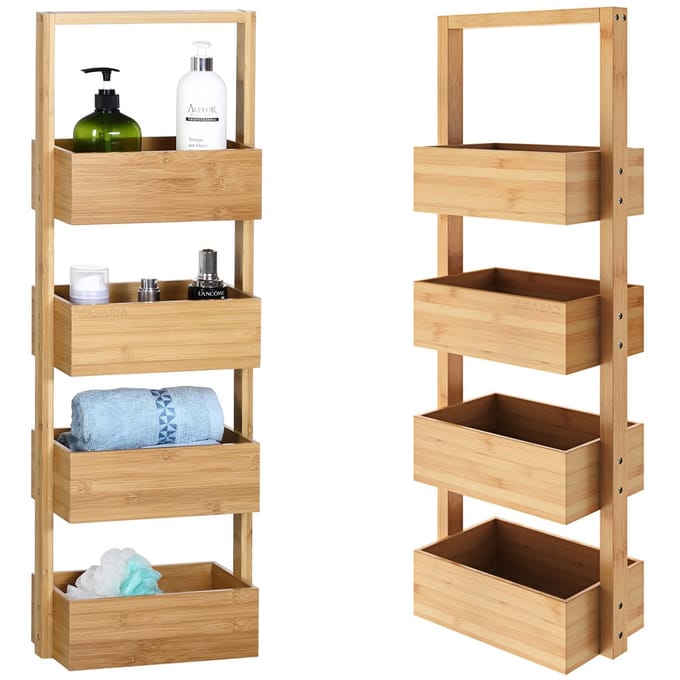 Casaria Badkamerrek - Bamboe 88x16x28cm - Bruin