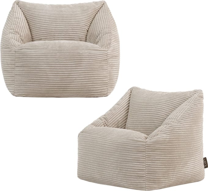 icon - Natalia Kinderzitzak Stoel - Set van 2 - Ribfluweel - Beige