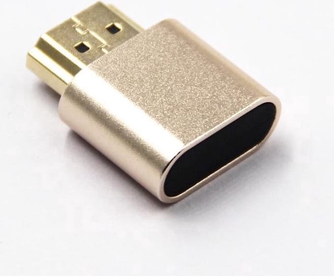 New Age Devi - HDMI Dummy 4K Display Port Emulator Plug - goud