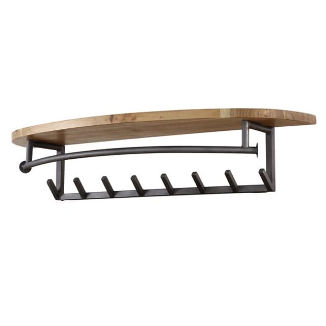 Hoyz Collection - Kapstok Round 8 Haken - Acaciahout - 100 cm