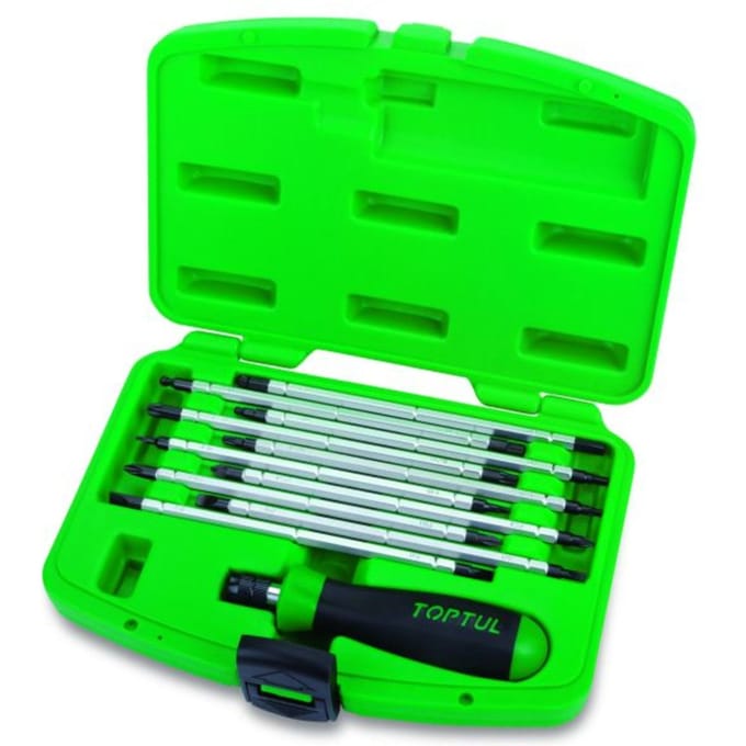 Schroevendraaierset TOPTUL 11 stuks (SL,PH,PZ,TORX,hexagon)