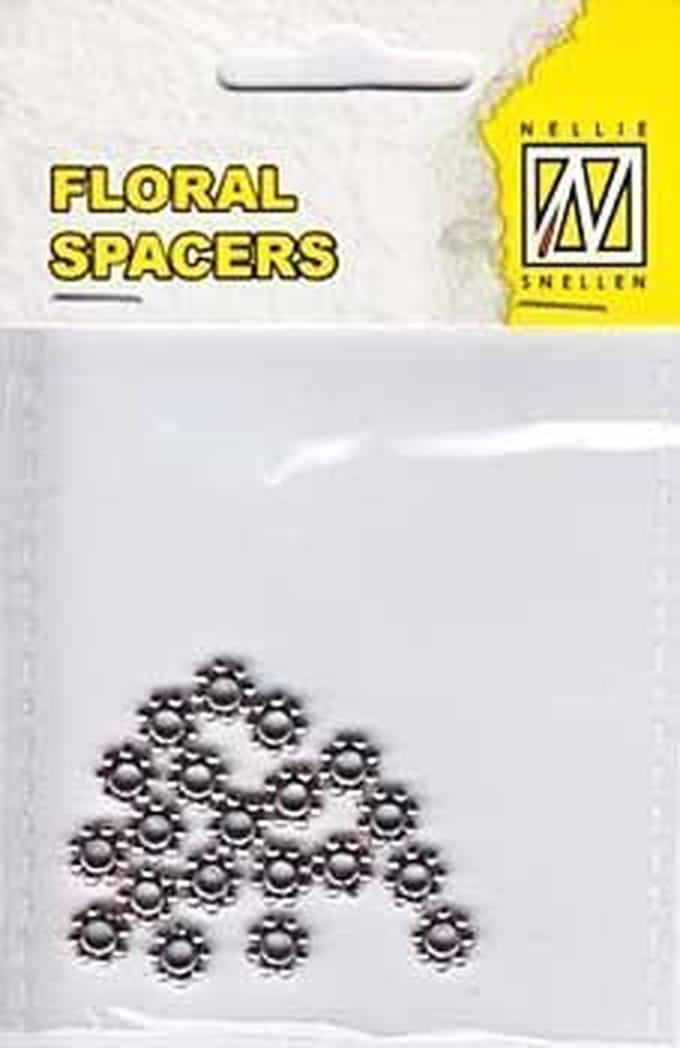 Floral Spacers (20) – silver nr. 5
