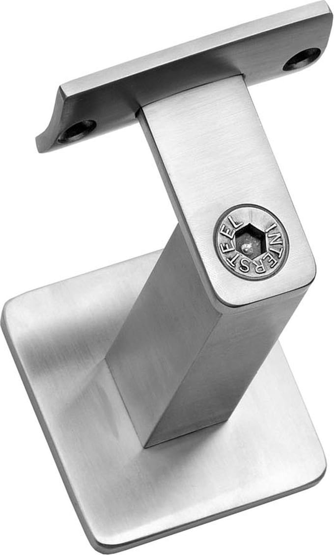 Intersteel Leuninghouder zwaar vierkant hol rvs geborsteld