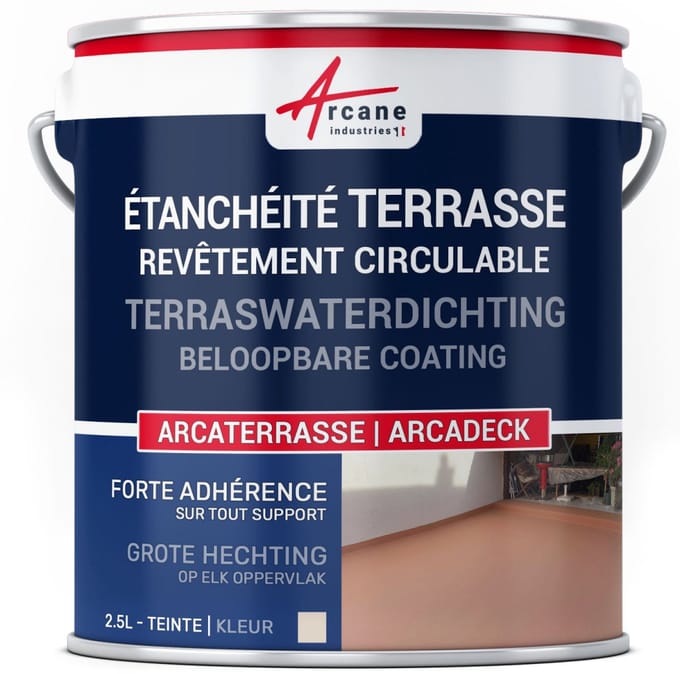 Waterdichte verf voor terras - Buitencoating op basis van hars: ARCADECK