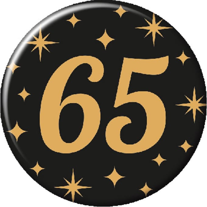 Paperdreams - Button Classy Party - 65 jaar