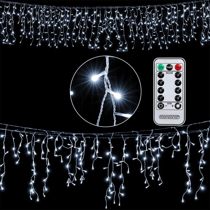 Monzana Ijspegel Verlichting - 10M 400 LED'S - Koudwitwit
