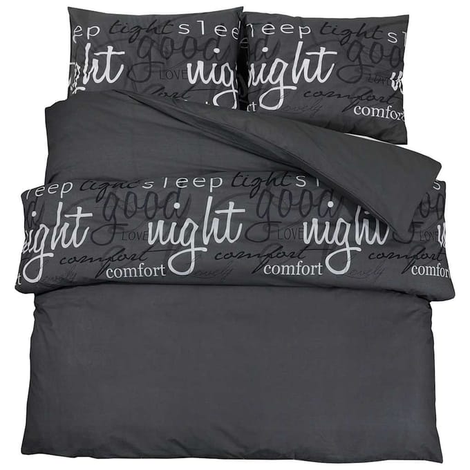 vidaXL - Dekbedovertrekset - 155x220 - cm - katoen - zwart - en - wit