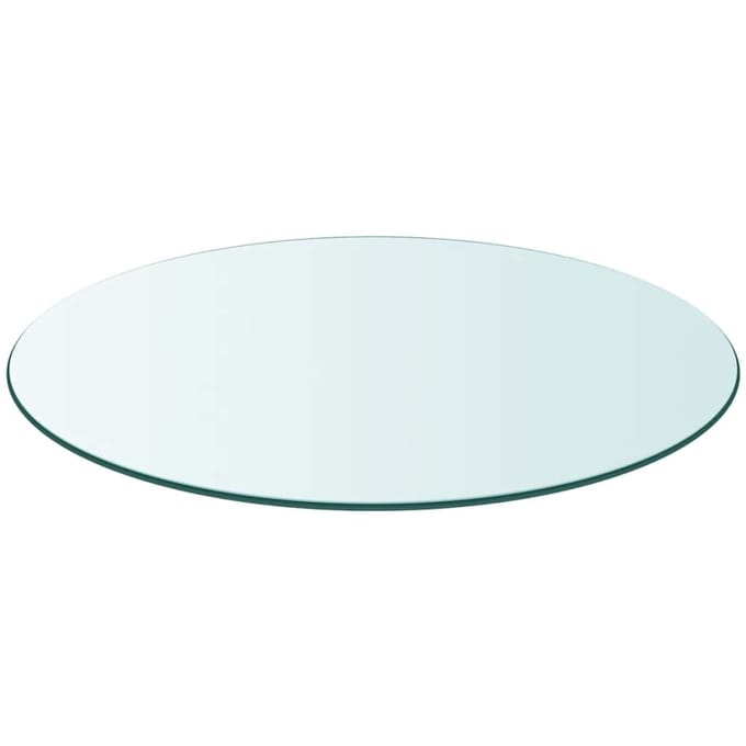 vidaXL - Tafelblad - van - gehard - glas - 600 - mm - rond