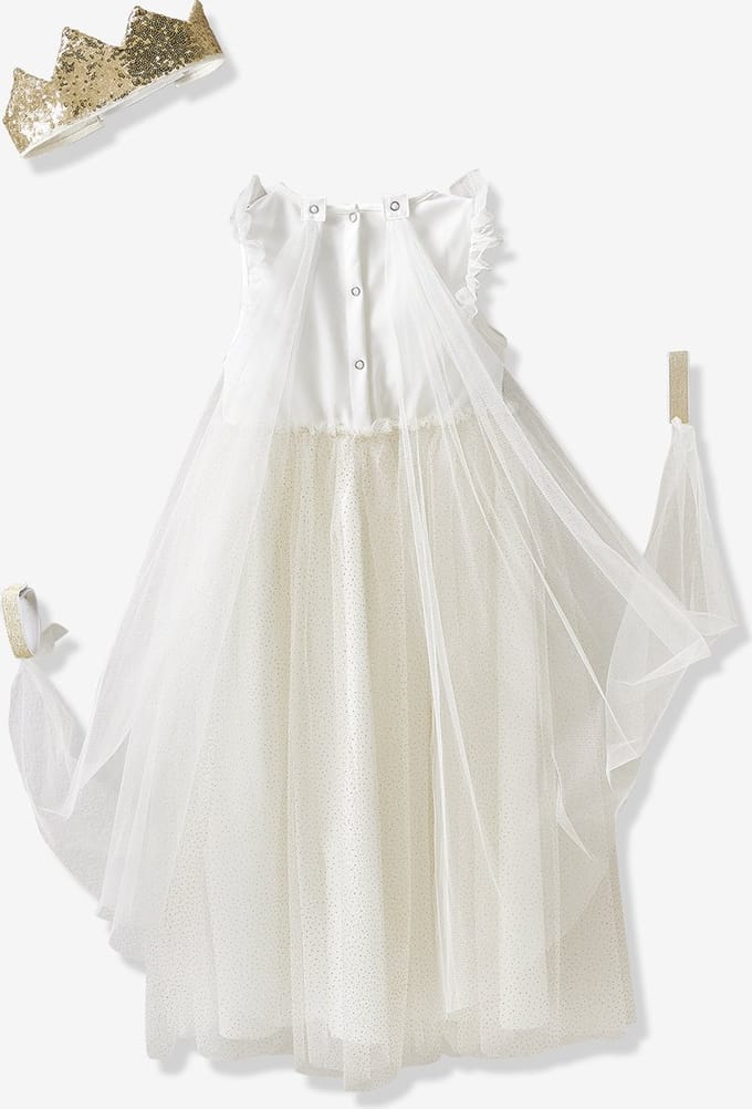 Vertbaudet Verkleedkleren prinses met sluier en kroon