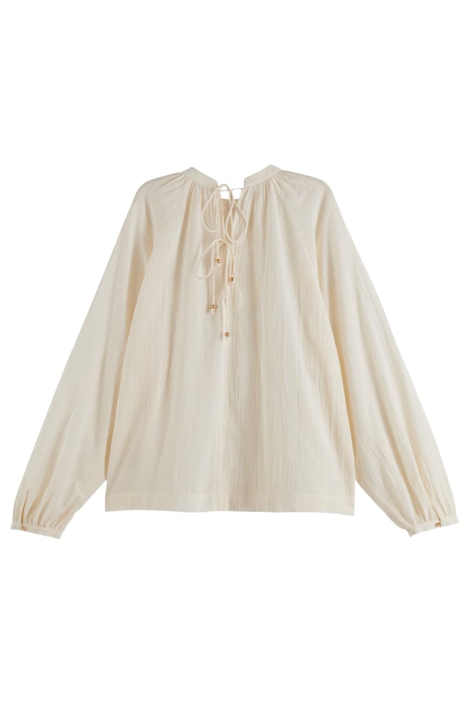 Scotch & Soda Bow Detail Top Soft Ice Size: 40 | Blouses Outlet | Dames |