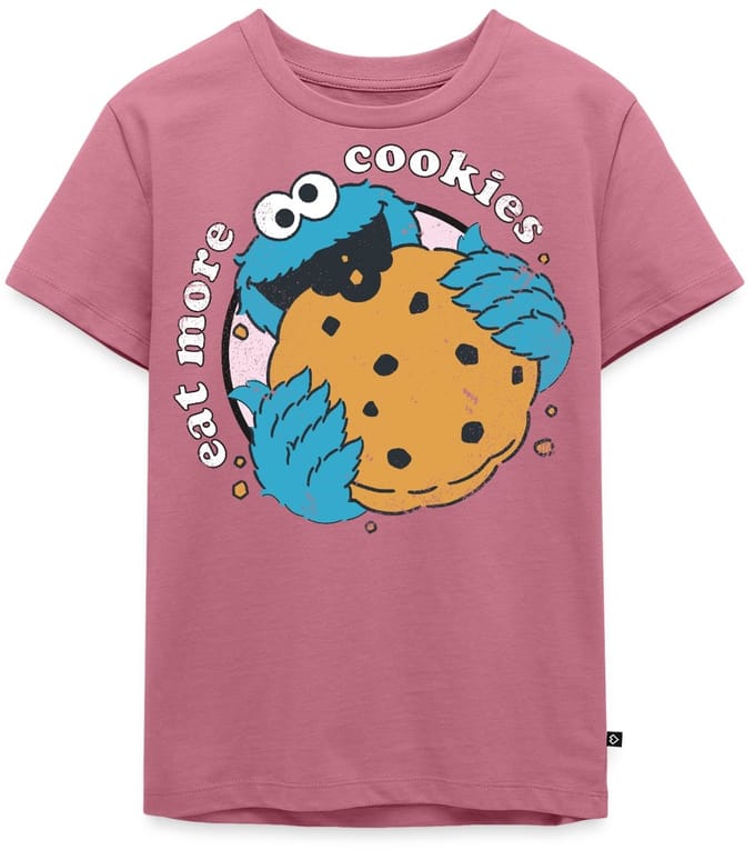 Sesamstraat Koekiemonster Eet Meer Koekjes Premium T Shirt Kinderen