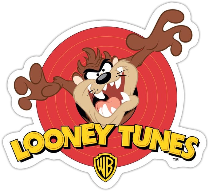 Looney Tunes Tasmanian Devil Sticker maat S (10 x 10 cm)