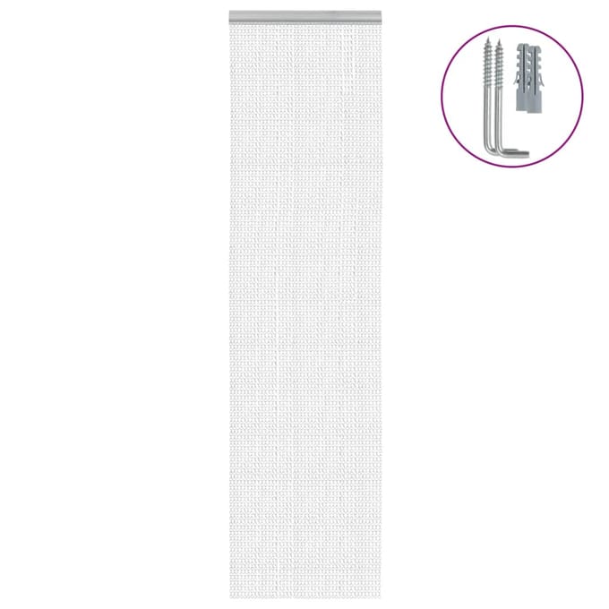 vidaXL - Vliegengordijn - kettingen - 56x186 - cm - aluminium