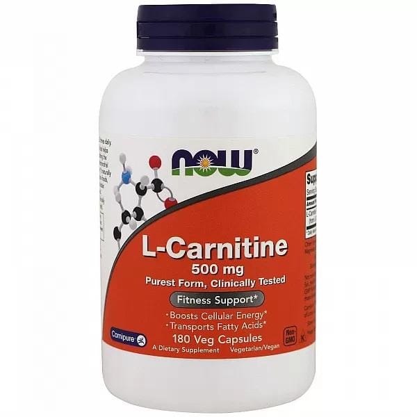 NOW Foods, L-Carnitine, 500 mg, 60 vegetarische capsules