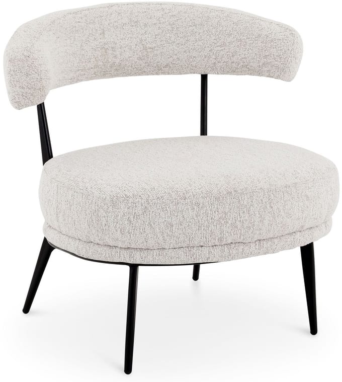 Loungestoel MANAO met stoffen bekleding – beige