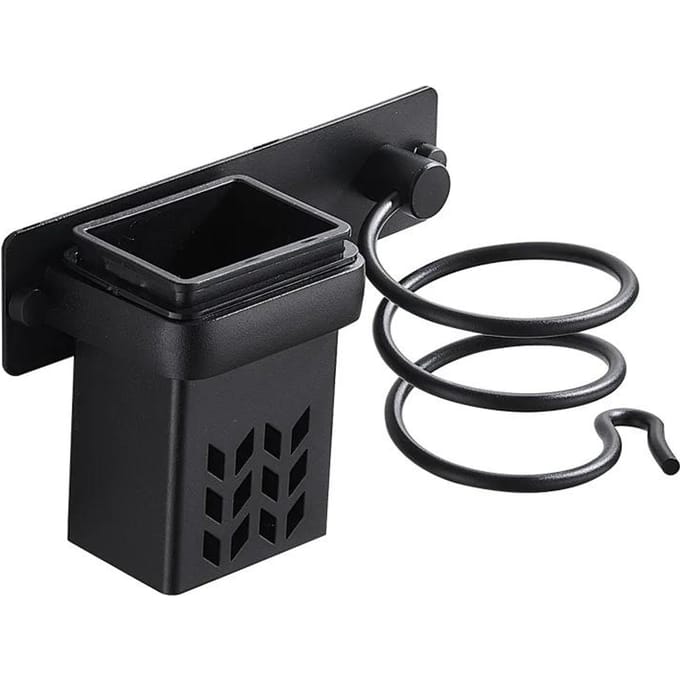 Support de rangement pour sèche-cheveux, fer à friser, lisseur, multifonction, fixation murale, accessoires de salle de bain black