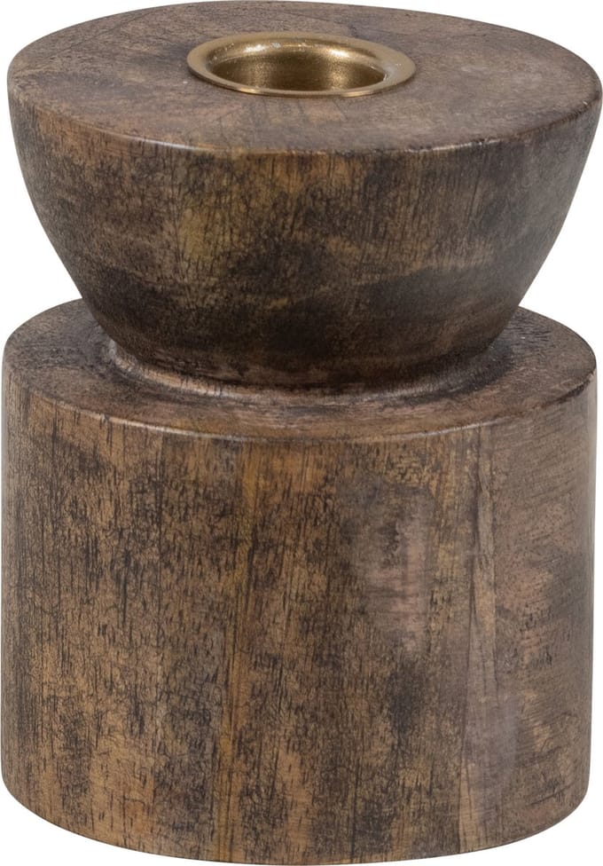 WOOOD Exclusive Aiden Kandelaar - Hout - Bruin - 9x7,5x7,5
