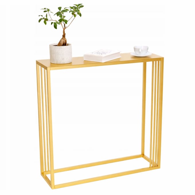 Anwicar Consoletafel Loft - Gold 80x20,5x10 cm - Side Table Achter de Bak - Console Tafel