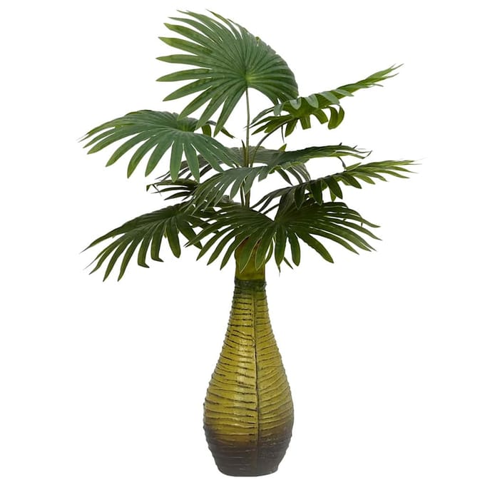 vidaXL - Kunstpalmplant - 9 - bladeren - 65 - cm - groen