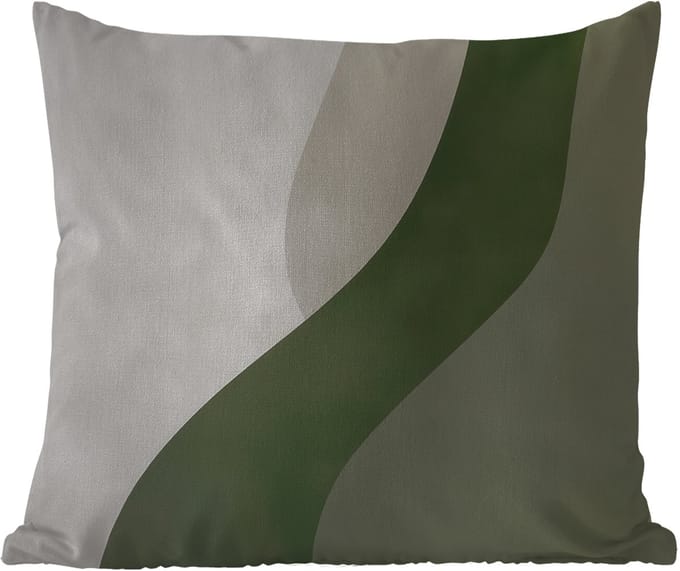 Sierkussen Buiten - Japandi - Groen - Abstract - Modern - 60x60 cm - Weerbestendig