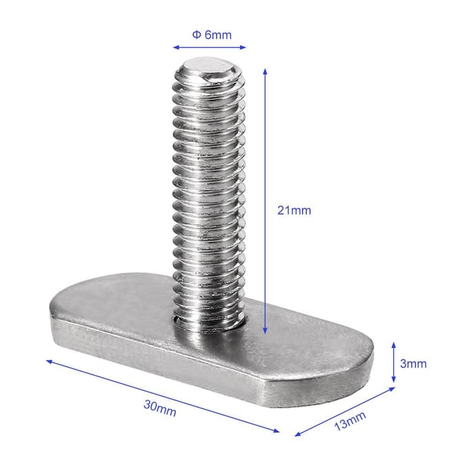 6 stuks kajakrails schroeven bouten hardware onderdelen voor kajak kano boot gray