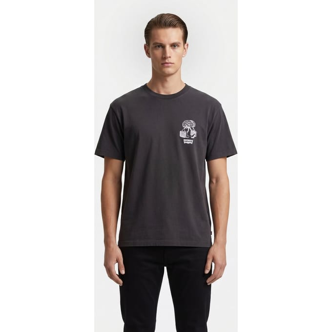 Levi's Vintage Fit Gr Tee Relax Phantom Bod Größe: S | Bedruckte T-Shirts Outlet | Herren | Schwarz