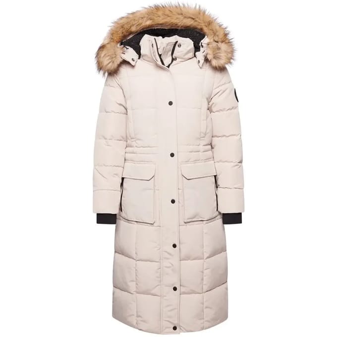 Superdry - Lange Everest pufferjas - Dames - Gewatteerde jassen