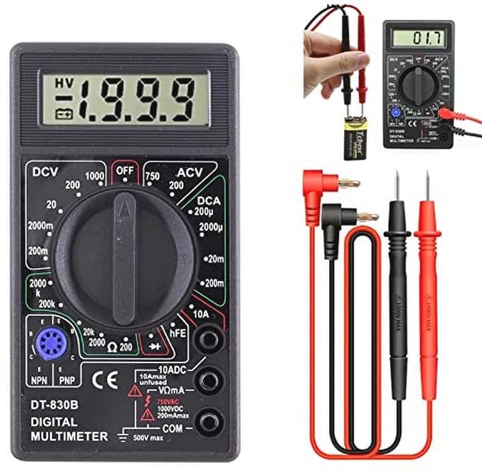 Digitale Multimeter - Spanningmeter en Stroommeter voor Huishoudelijke en Autotoepassingen