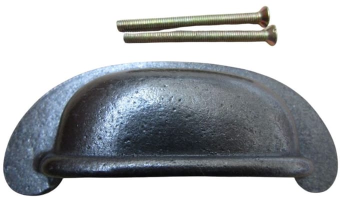 Lipped Rear Fix Cup Pull Handle Antique Iron