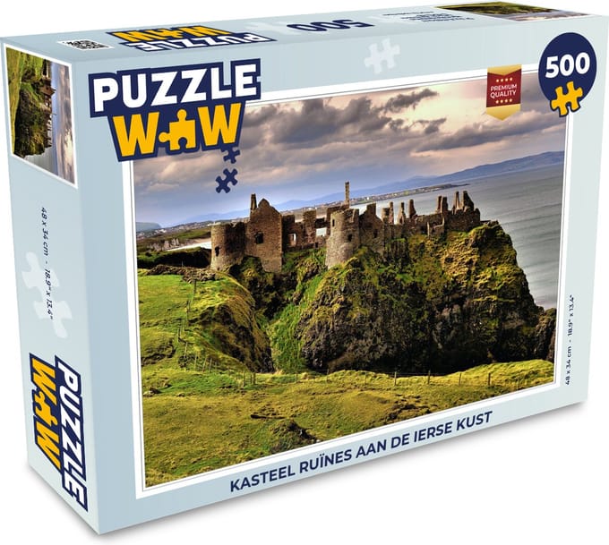 Puzzel Kasteel ruïnes aan de Ierse kust - Legpuzzel - Puzzel 500 stukjes