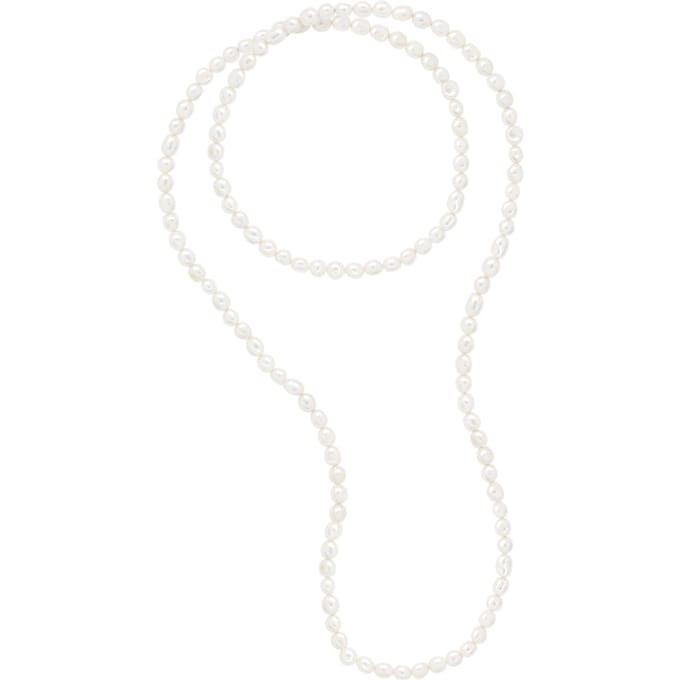 Lange Ketting OPERA van Echte Gecultiveerde Zoetwaterparels Barok 8-9 mm