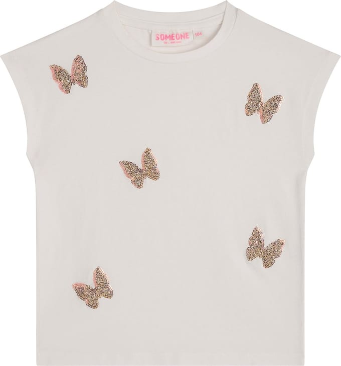 Someone ADEL-SG-02-F Meisjes T-shirt - ECRU
