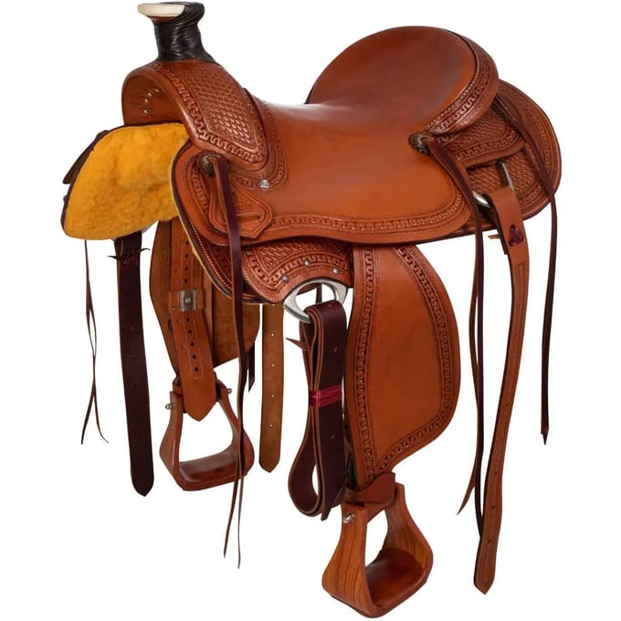 Western zadel voor paard McBryan Wade Tooling