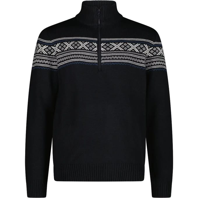 Trui met rits col CMP Wooltech