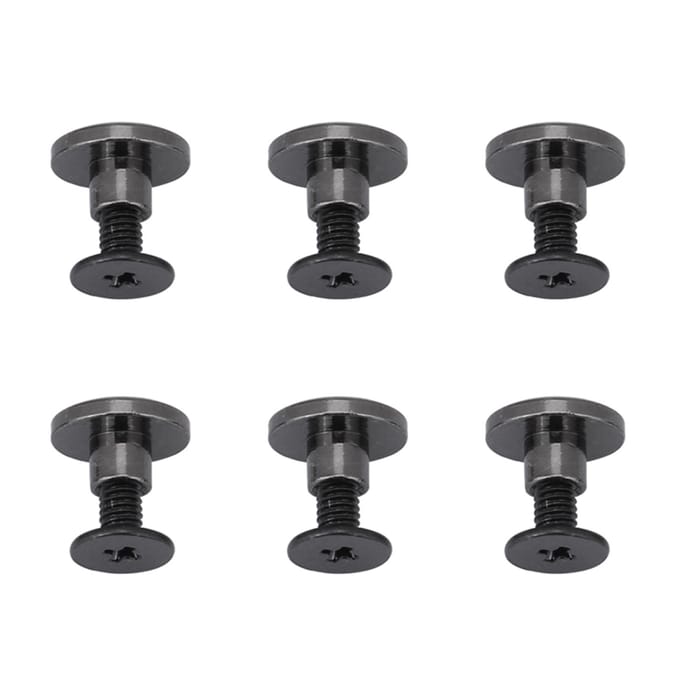 20 sets Messing Platte Kop Riem Klinknagels Schroef voor Bagage Leerbewerking (5 mm) gray