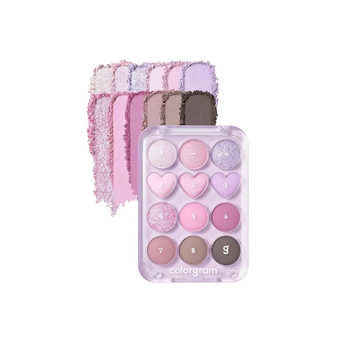 Colorgram, Palette de fards à paupières Pinpoint, 03 Rose + Lavande = Amour, 8,9 g (0,31 oz) white